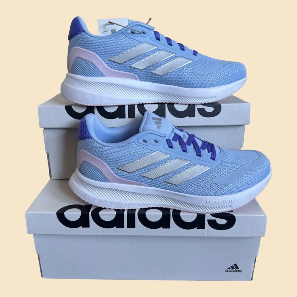 ADIDAS Women's Run Falcon 5 Running Shoes, CLEAR SKY, Size 6 - Picture 8 of 8